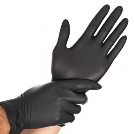 Gant nitrile noir Taille S x100 - VKD Hygiène Mulhouse